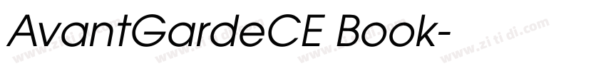 AvantGardeCE Book字体转换